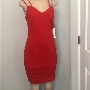Double strap cocktail dress